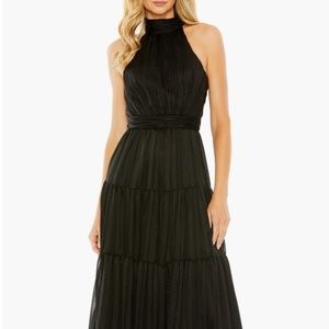 Bow Back Tiered A-Line Gown